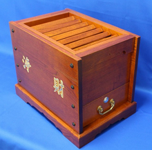 画像をギャラリービューアに読み込む, 木製　仏具　箱型賽銭箱 欅木材　（受注生産）2723

