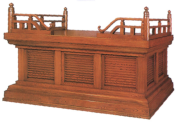 木製/須弥壇（和様三間造）欅木材　(受注生産）9560